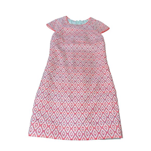 J CREW Women's Textured Printed Shift Dress Size XS? Cotton/Linen/Poly Blend - Picture 6 of 12